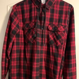 Forever 21 Mens Hooded Flannel